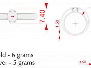 a ring with a diamond 3D Print Model