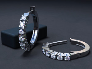 earrings with diamonds 3D Print Model