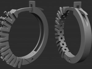 earrings with diamonds 3D 打印模型
