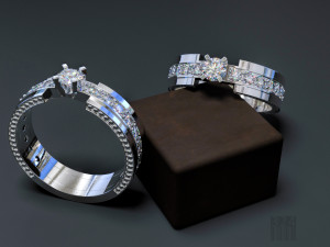 women diamond ring 3Dプリントモデル