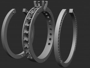 women diamond ring 3D Print Model