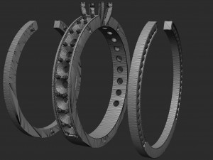 women diamond ring 3D Print Model