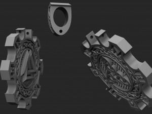 pendant with runes 3D Baskı Modeli