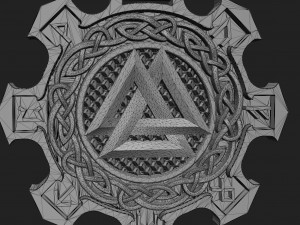 pendant with runes 3D Baskı Modeli