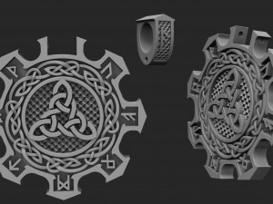 pendant with runes 3D Baskı Modeli