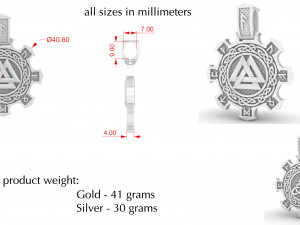 pendant with runes 3D Baskı Modeli