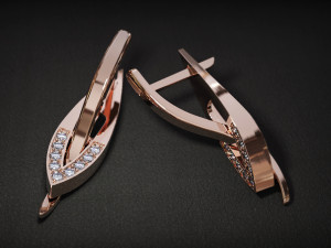 earrings with diamonds Model do druku 3D