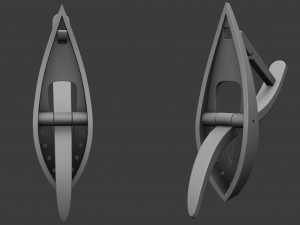 earrings with diamonds 3D प्रिंट मॉडल