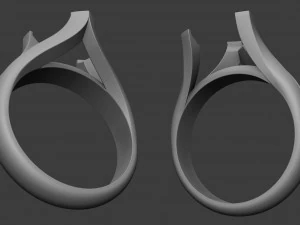 ring with stone 3D Print Model