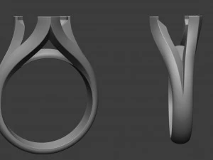 ring with stone 3D Print Model