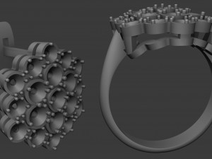 set of ring and earrings 3D-Druckmodell