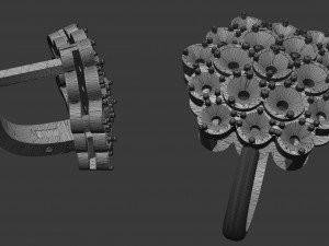 set of ring and earrings 3D-Druckmodell