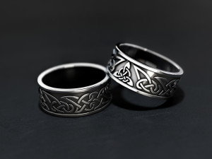 trefoil wedding rings for printing 3D Print Model