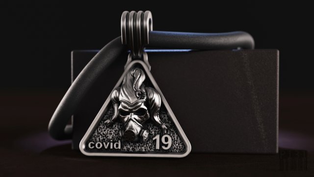 pendant virus l for printing and cnc 3D 프린트 모델 .c4d .max .obj .3ds .fbx .stl .blend 