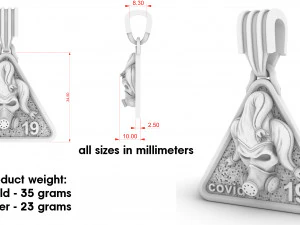 pendant virus l for printing and cnc 3D Print Model
