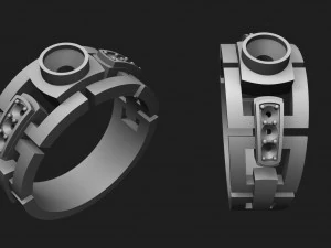 men diamond ring l for printing 3D Print Model