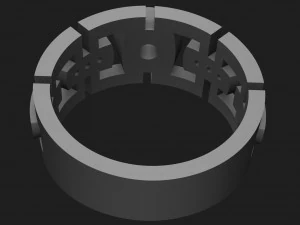 men diamond ring l for printing 3D Print Model