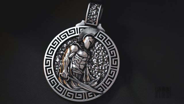 pendant warrior Modello di stampa 3D .c4d .max .obj .3ds .fbx .stl .blend 