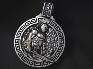 pendant warrior 3D प्रिंट मॉडल