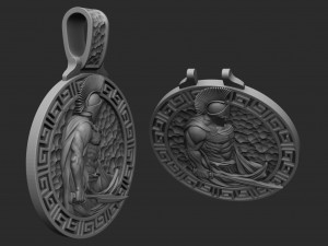 pendant warrior Modello di stampa 3D