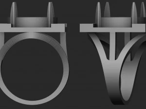 ring with stone for printing and cnc 3D Print Model