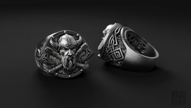 ring warrior viking Modèles 3D en vedette .c4d .max .obj .3ds .fbx .stl .blend 