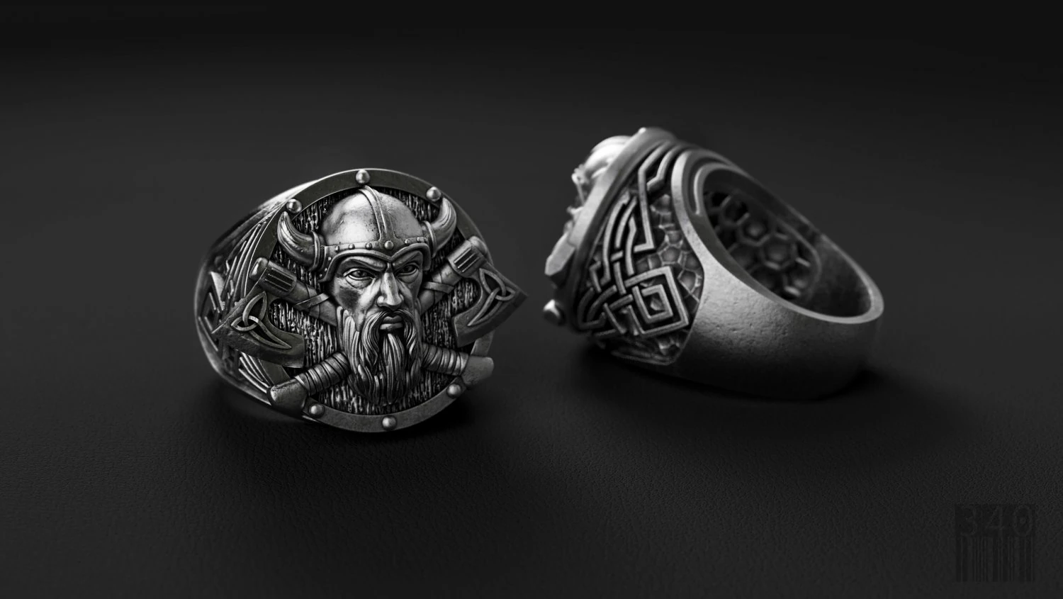 ring warrior viking 3D Print Model .c4d .max .obj .3ds .fbx .stl .blend 