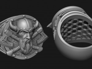ring warrior viking Modèles 3D en vedette