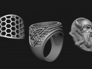 ring warrior viking Modèles 3D en vedette