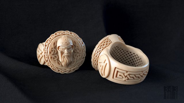 ring god odin Modelo de Impressão 3D .c4d .max .obj .3ds .fbx .stl .blend