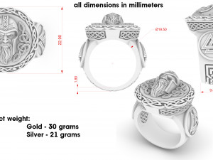 ring god odin Modelo de Impressão 3D