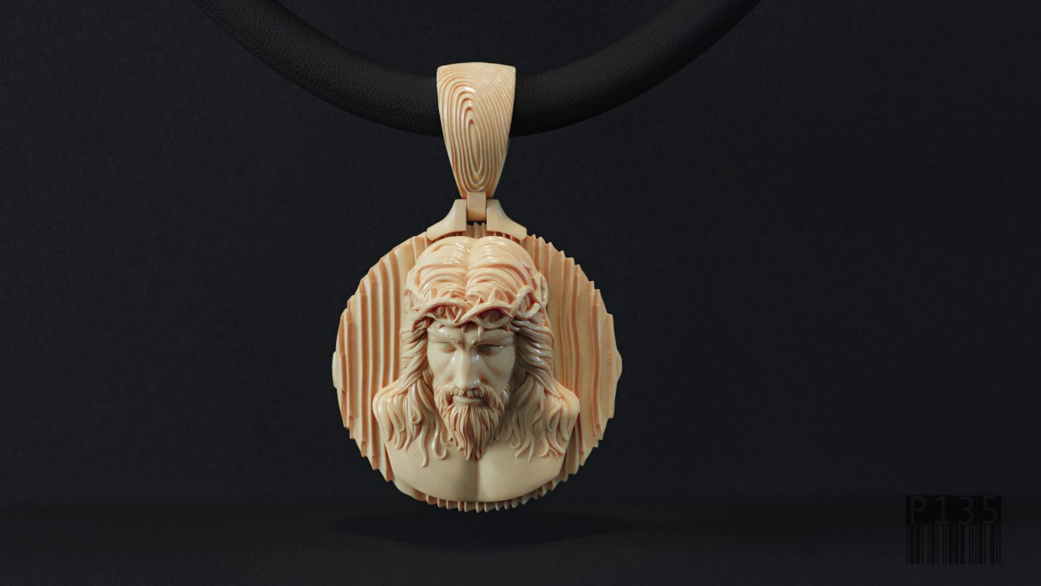 jesus pendant for printing and cnc 3D Print Model .c4d .max .obj .3ds .fbx .stl .blend 