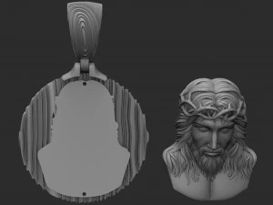 jesus pendant for printing and cnc 3D Print Model