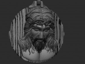 jesus pendant for printing and cnc 3D 프린트 모델