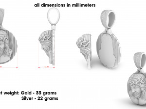 jesus pendant for printing and cnc 3D 프린트 모델