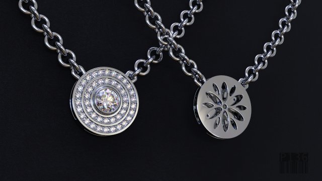 pendant with stones 3Dプリントモデル .c4d .max .obj .3ds .fbx .stl .blend 