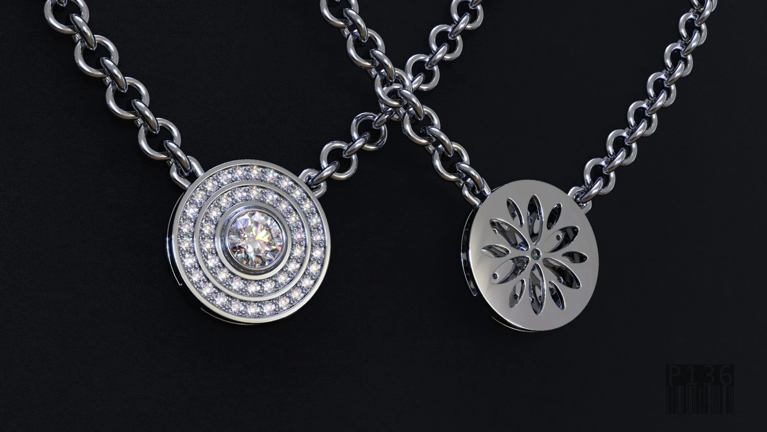 pendant with stones 3D Print Model .c4d .max .obj .3ds .fbx .stl .blend 