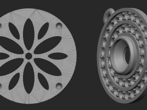 pendant with stones 3D Print Model