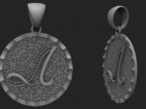 pendant letter with stones 3D Print Model