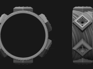 ring with stones 3D Print Model