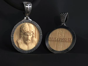 jesus pendant for printing and cnc 3D Print Model