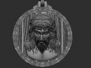 jesus pendant for printing and cnc 3D Print Model