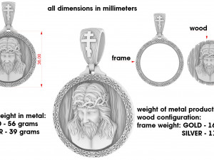 jesus pendant for printing and cnc 3D Print Model