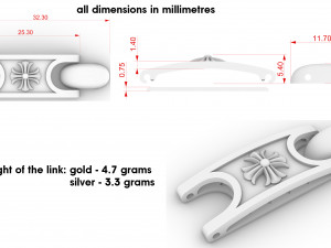 link of the bracelet Model do druku 3D