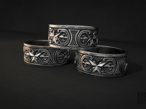 ring with a pattern Modello di stampa 3D