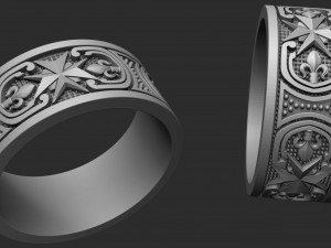 ring with a pattern 3D Print Model
