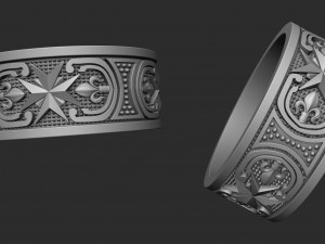 ring with a pattern 3D Print Model