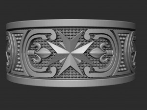 ring with a pattern 3D Print Model
