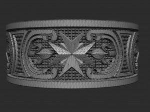 ring with a pattern 3D Print Model