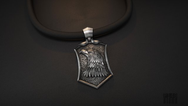 eagle pendant Model Cetak 3D .c4d .max .obj .3ds .fbx .stl .blend 